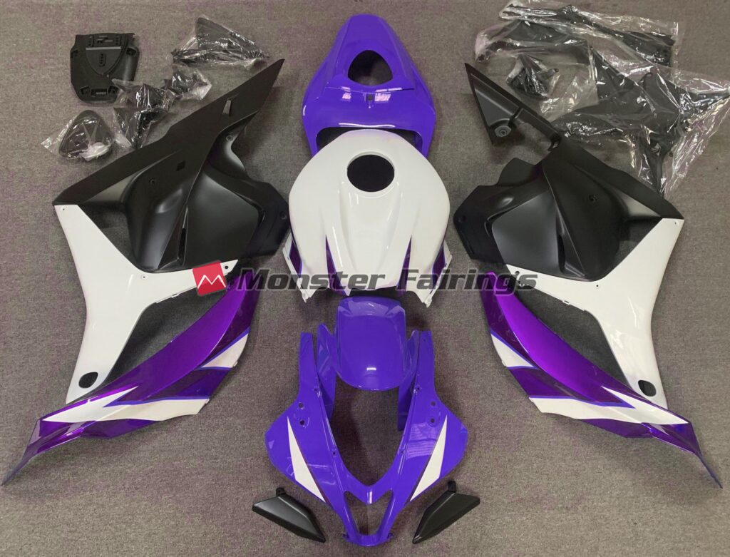 Honda CBR600RR 2009 - 2012 Gloss Purple White Violet ABS fairings - custom motorcycle bodywork kit by Monster Fairings