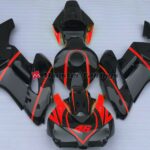 Honda CBR1000RR 2004 - 2005 Gloss Black with Red ABS fairings - custom motorcycle bodywork kit by Monster Fairings