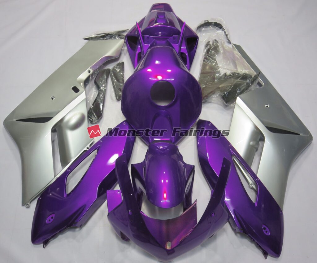 Honda CBR1000RR 2004 - 2005 Gloss Purple and Silver ABS fairings - custom motorcycle bodywork kit by Monster Fairings