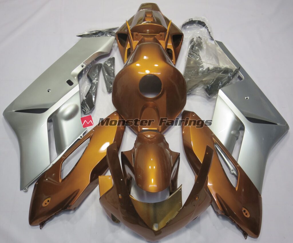 Honda CBR1000RR 2004 - 2005 Gloss Orange and Silver ABS fairings - custom motorcycle bodywork kit by Monster Fairings