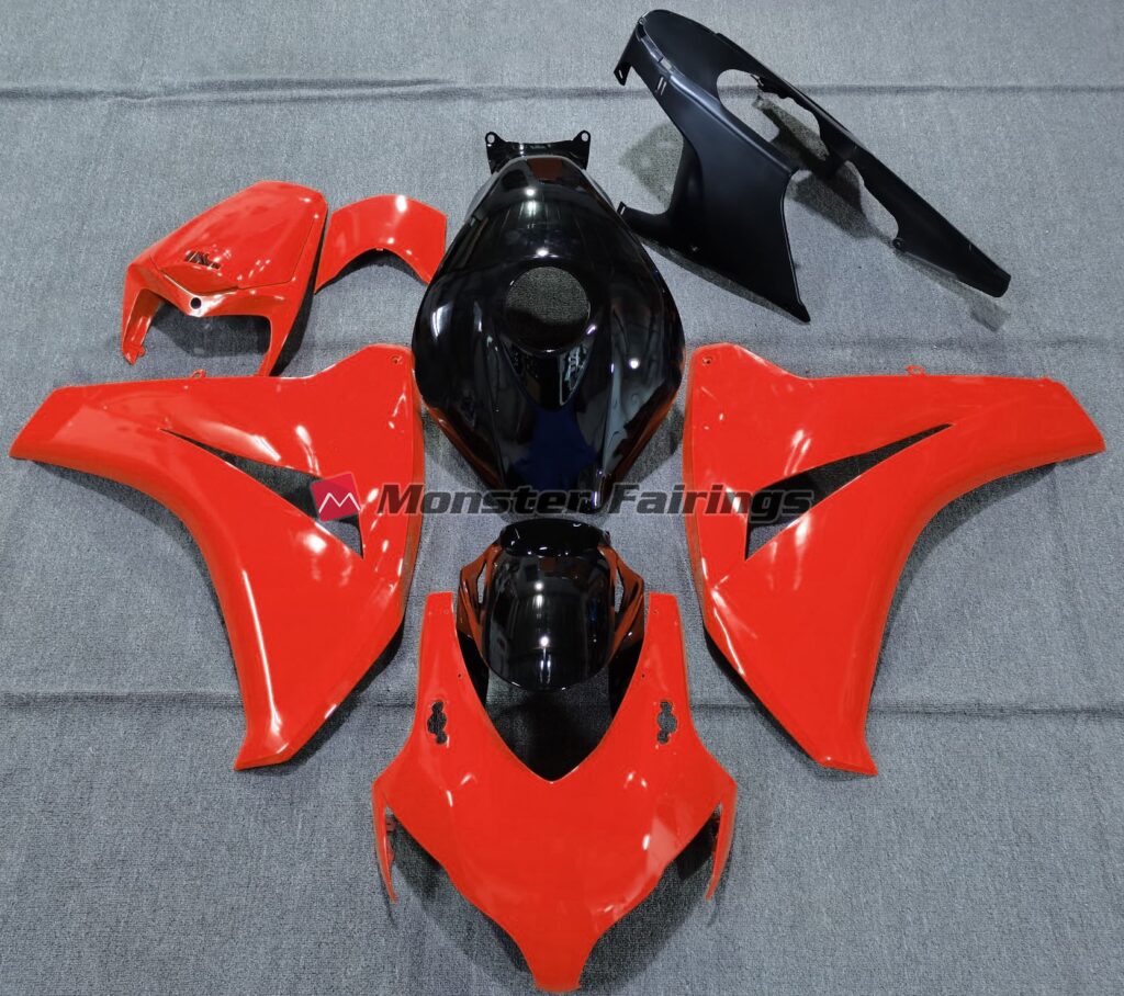 Honda CBR1000RR 2008 - 2011 Gloss Red and Black ABS fairings - custom motorcycle bodywork kit by Monster Fairings