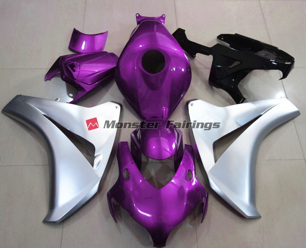 Honda CBR1000RR 2008 - 2011 Gloss Pink and Silver ABS fairings - custom motorcycle bodywork kit by Monster Fairings