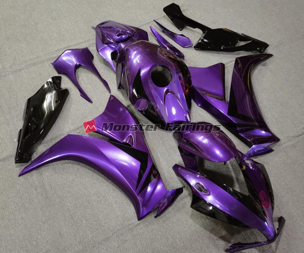 Honda CBR1000RR custom ABS fairings 2012 - 2016 in Purple with Black Style - durable replacement kit, Monster Fairings