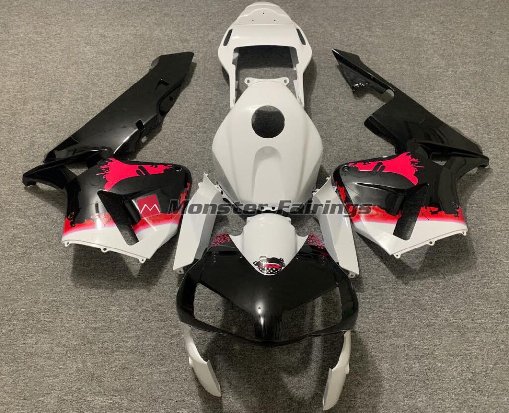 Honda CBR600RR 2003 - 2004 Red Splatter ABS fairings - custom motorcycle bodywork kit by Monster Fairings