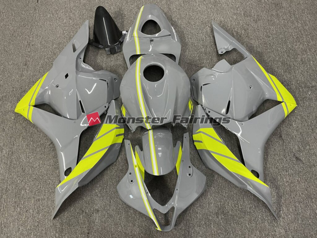 Honda CBR600RR 2009 - 2012 Nardo Grey High Viz Yellow ABS fairings - custom motorcycle bodywork kit by Monster Fairings