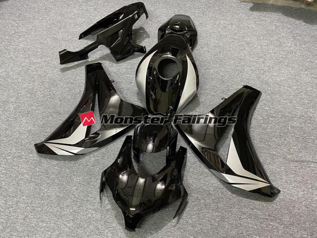 Gloss Black Silver ABS fairings for Honda CBR1000RR 2008 - 2011 - premium OEM fit kit by Monster Fairings