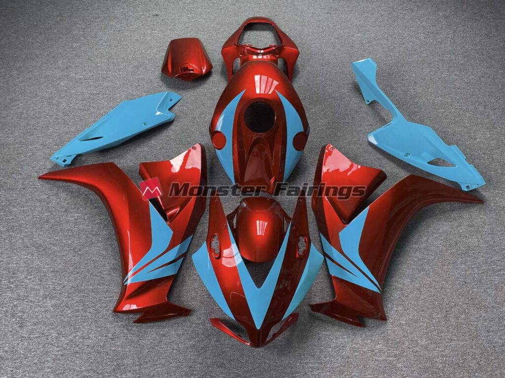 Honda CBR1000RR 2012 - 2016 Gloss Red Light Blue ABS fairings - custom motorcycle bodywork kit by Monster Fairings