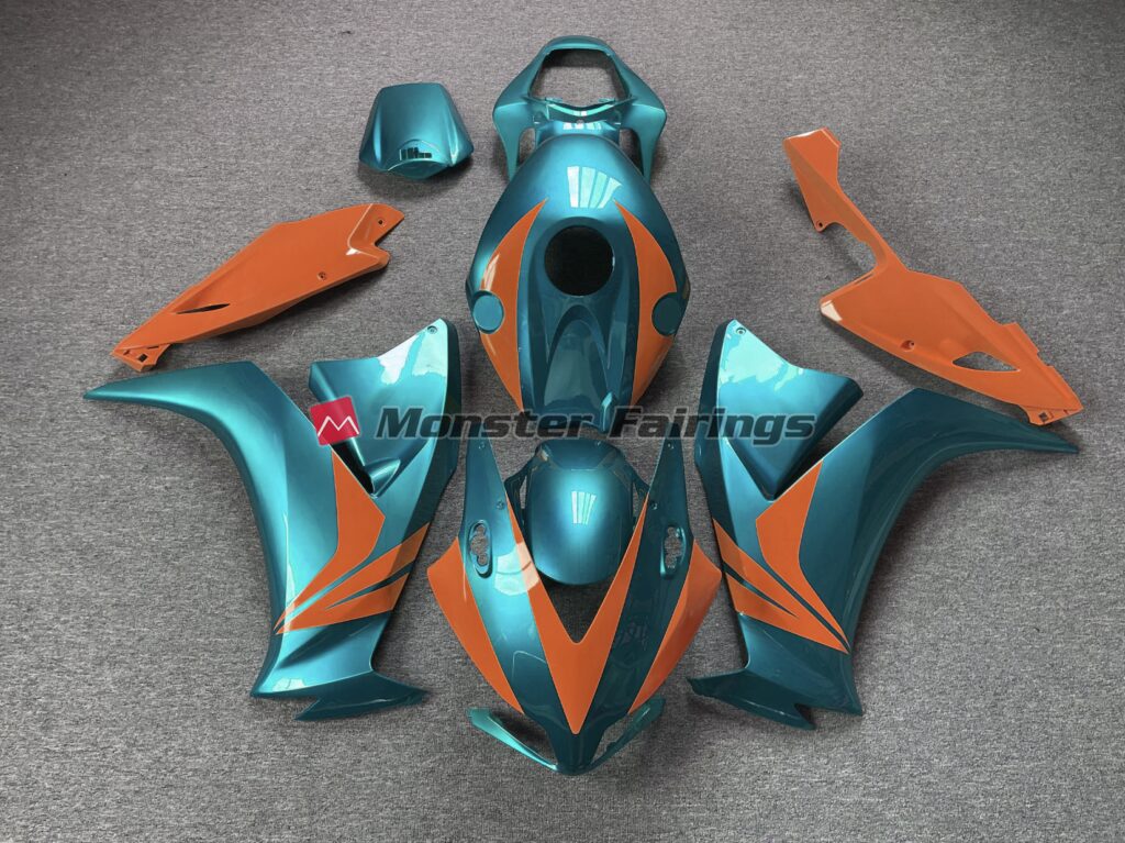 Honda CBR1000RR 2012 - 2016 Gloss Cyan Orange ABS fairings - custom motorcycle bodywork kit by Monster Fairings