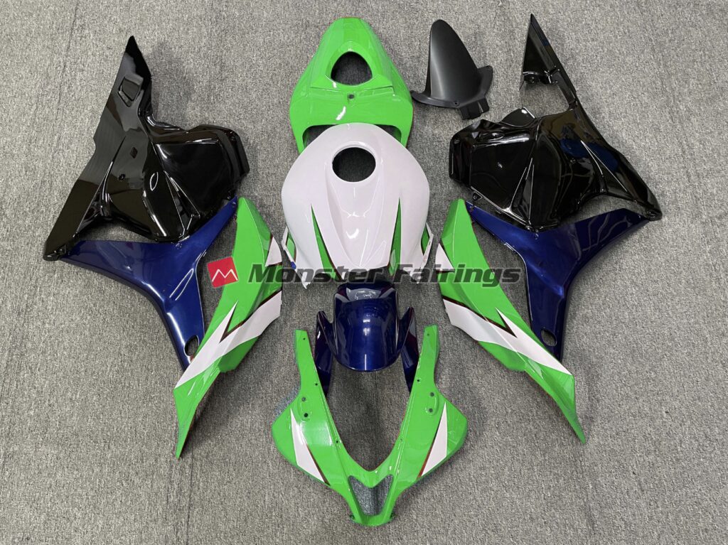 Honda CBR600RR 2009 - 2012 Green White ABS fairings - custom motorcycle bodywork kit by Monster Fairings
