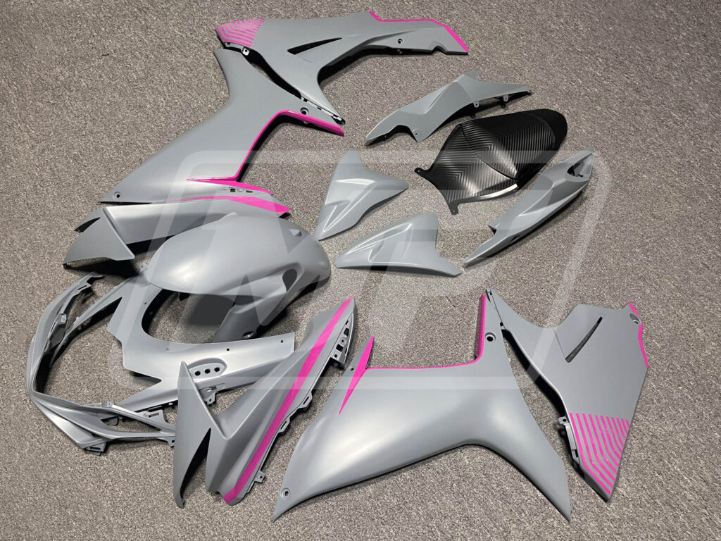 Matte Nardo Gray Pink ABS fairings for Suzuki GSXR 600 - 750 2011 - 2025 - premium OEM fit kit by Monster Fairings