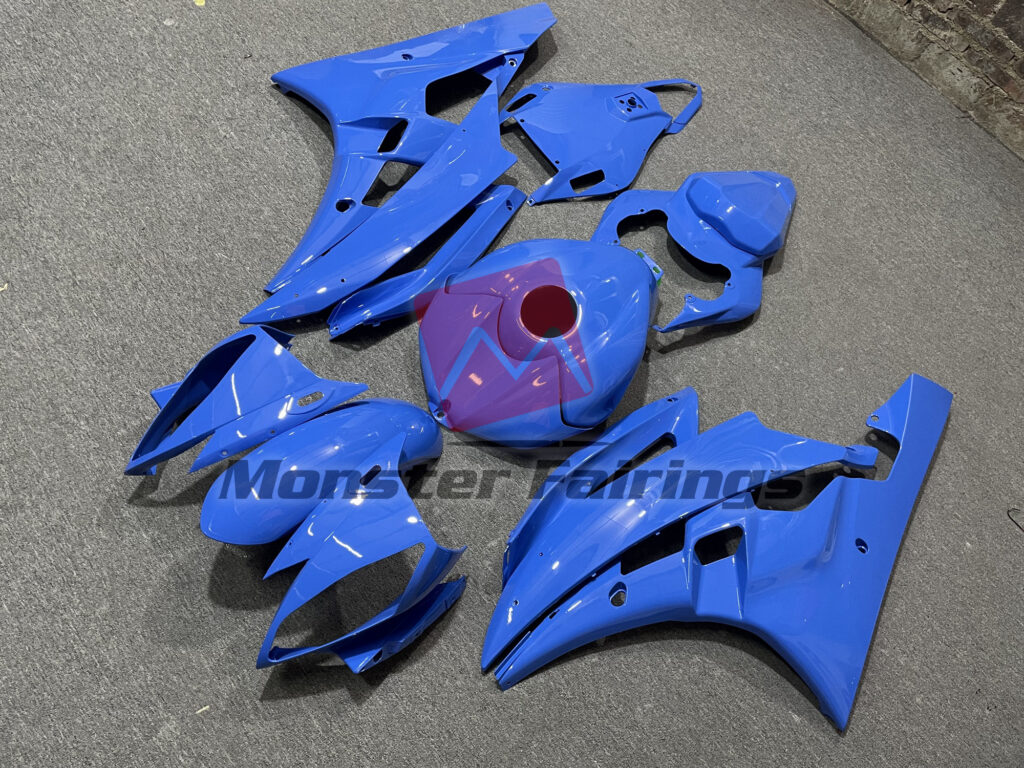 Yamaha R6 custom ABS fairings 2006 - 2007 in Baby Blue - durable replacement kit, Monster Fairings