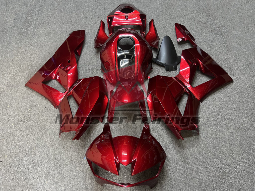 Honda CBR600RR 2013 - 2025 Deep Red ABS fairings - custom motorcycle bodywork kit by Monster Fairings