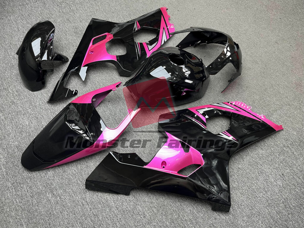 Gloss Black & Pink ABS fairings for Suzuki GSXR 600 - 750 2004 - 2005 - premium OEM fit kit by Monster Fairings