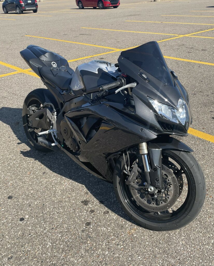 Suzuki GSXR 600 - 750 2008 - 2010 ABS fairings, Gloss Carbon Fiber Style - high - quality motorcycle kit by Monster Fairings