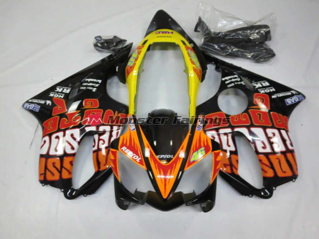 Honda CBR600 F4i 2004 - 2007 Rossi Design ABS fairings - custom motorcycle bodywork kit by Monster Fairings