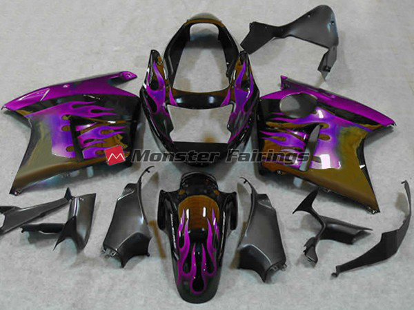 Honda CBR1100XX 1999 - 2007 Purple Flame ABS fairings - custom motorcycle bodywork kit by Monster Fairings