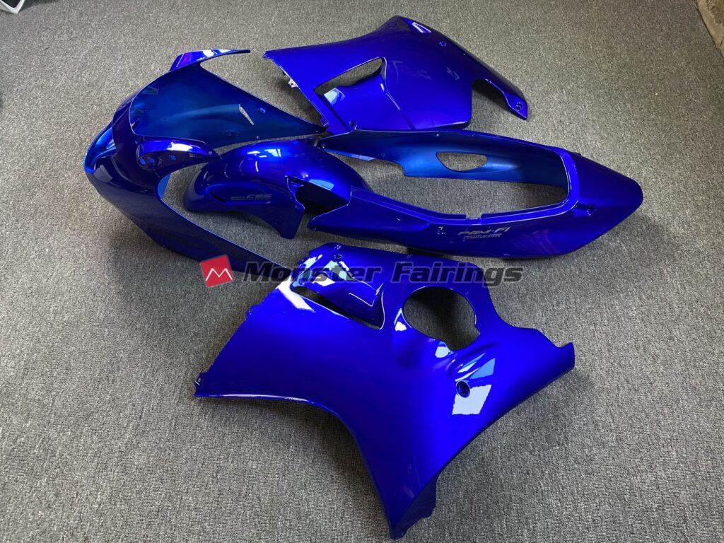 Honda CBR1100XX custom ABS fairings 1999 - 2007 in Deep Blue - durable replacement kit, Monster Fairings