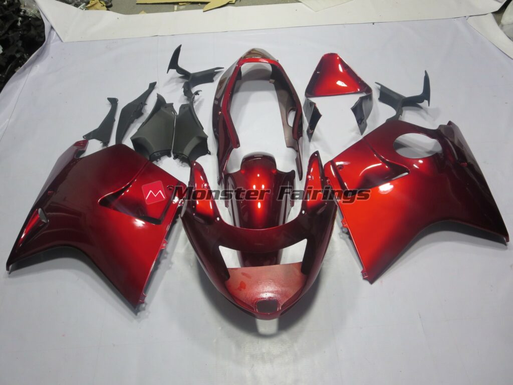 Honda CBR1100XX 1999 - 2007 Deep Red ABS fairings - custom motorcycle bodywork kit by Monster Fairings