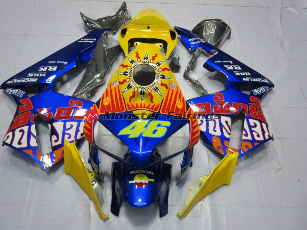 Honda CBR600RR 2005 - 2006 Custom Blue Rossi ABS fairings - custom motorcycle bodywork kit by Monster Fairings