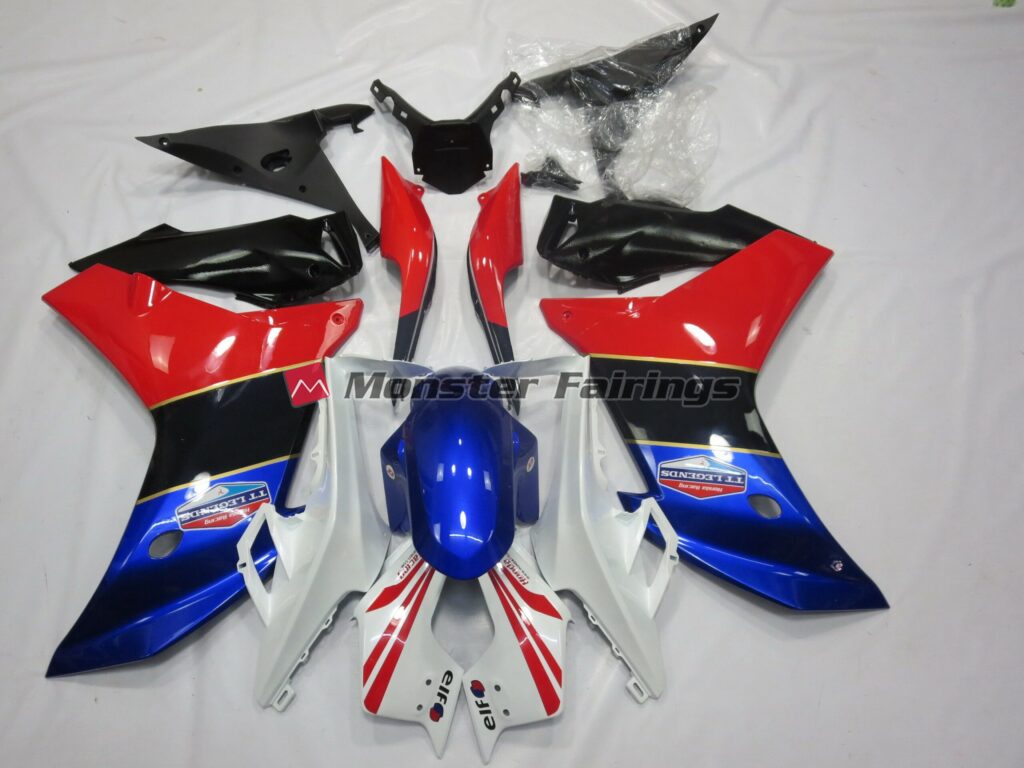 Honda CBR600F 2011 - 2012 Tri Color Gold Stripe ABS fairings - custom motorcycle bodywork kit by Monster Fairings