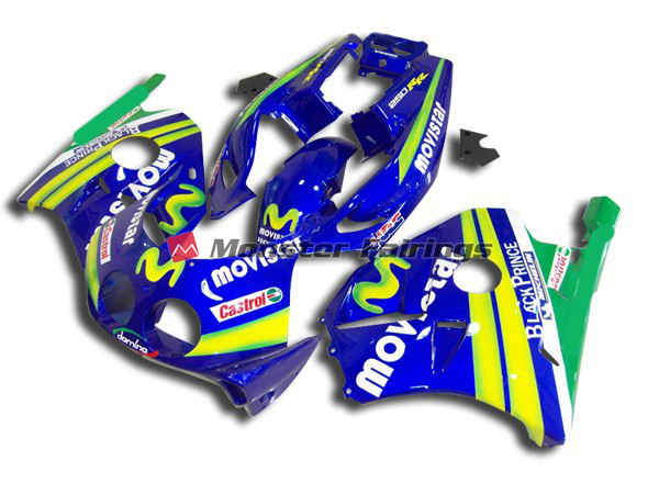 Honda CBR250RR 1990 - 1998 Movistar ABS fairings - custom motorcycle bodywork kit by Monster Fairings