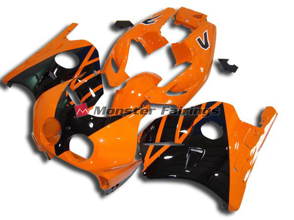 Honda CBR250RR 1990 - 1998 Orange Design ABS fairings - custom motorcycle bodywork kit by Monster Fairings
