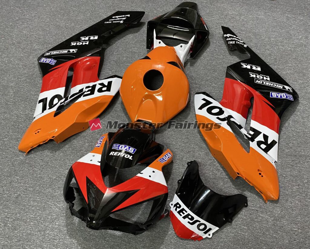 Honda CBR1000RR custom ABS fairings 2004 - 2005 in Classic Repsol - durable replacement kit, Monster Fairings