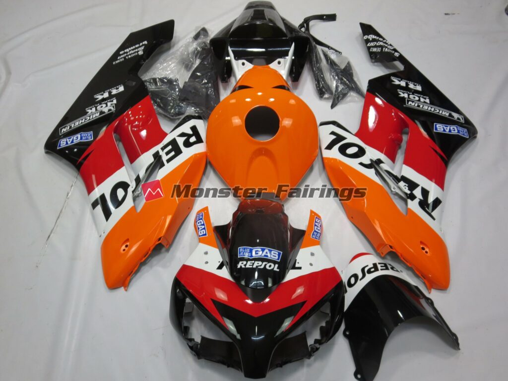 Honda CBR1000RR 2004 - 2005 Red Matte Black ABS fairings - custom motorcycle bodywork kit by Monster Fairings