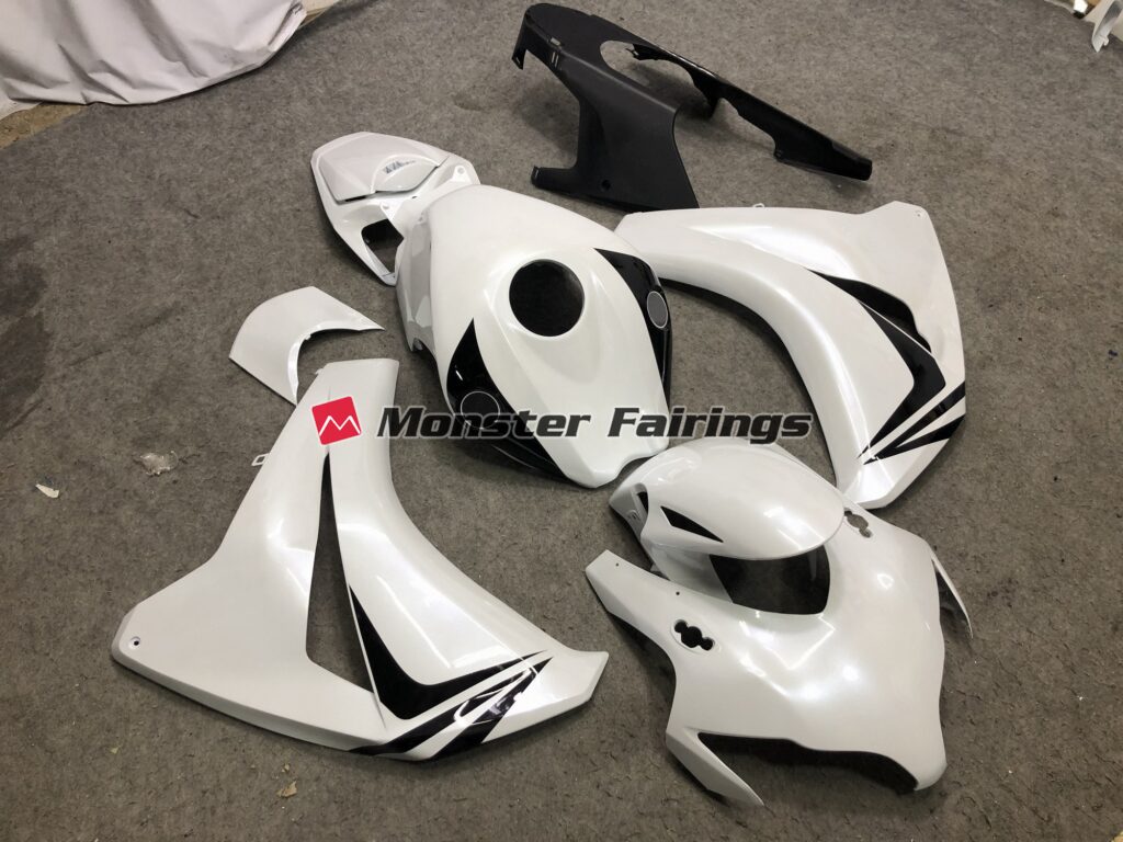 Matte White with Black ABS fairings for Honda CBR1000RR 2008 - 2011 - premium OEM fit kit by Monster Fairings