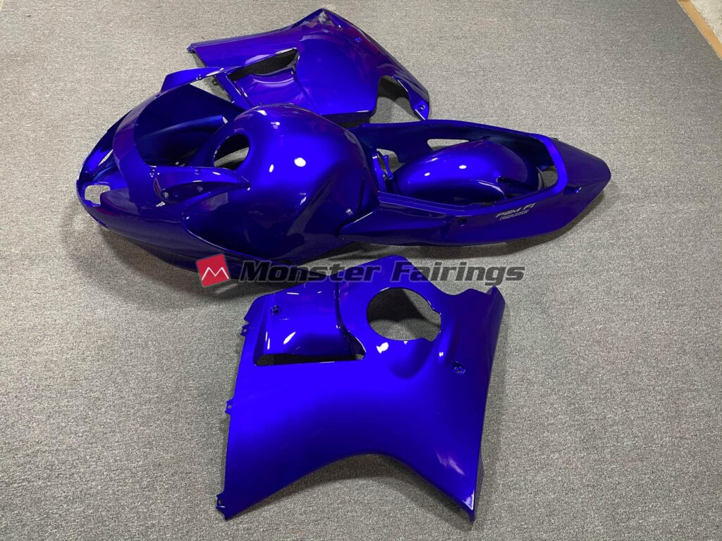 Honda CBR1100XX custom ABS fairings 1999 - 2007 in Flair Blue - durable replacement kit, Monster Fairings