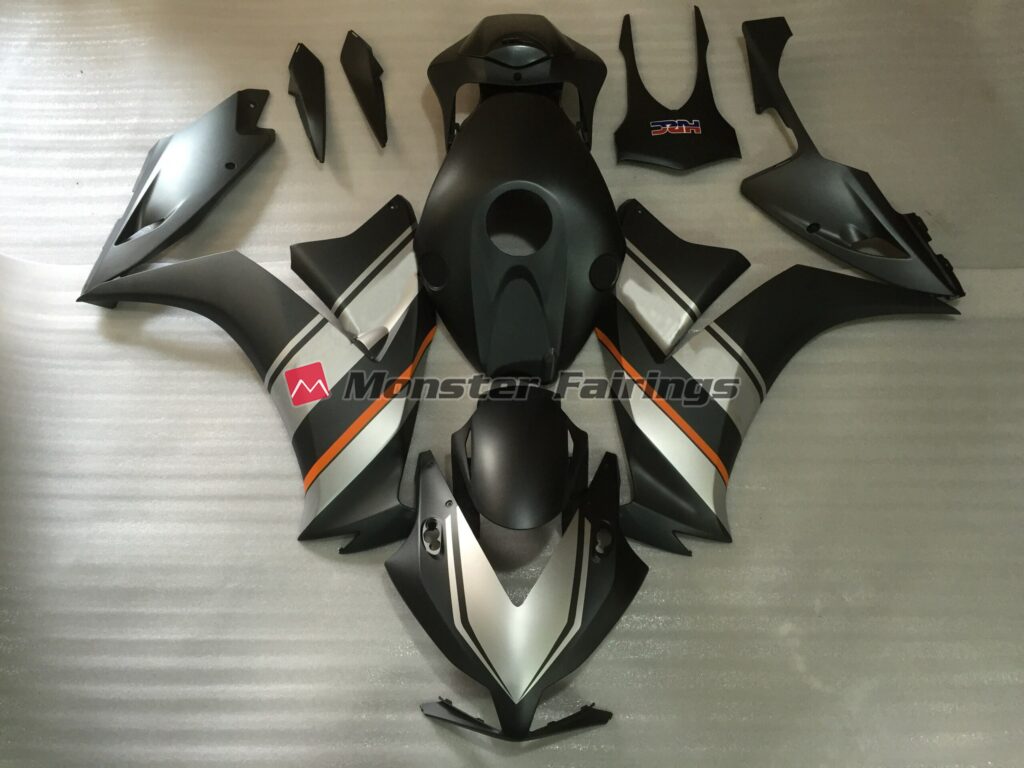 Honda CBR1000RR 2012 - 2016 Matte Silver and Black ABS fairings - custom motorcycle bodywork kit by Monster Fairings