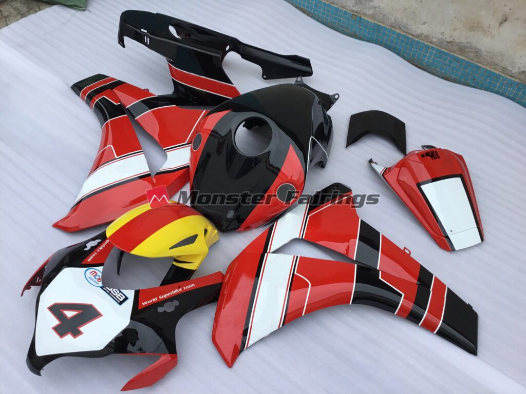 Honda CBR1000RR custom ABS fairings 2008 - 2011 in Honda Racing - durable replacement kit, Monster Fairings