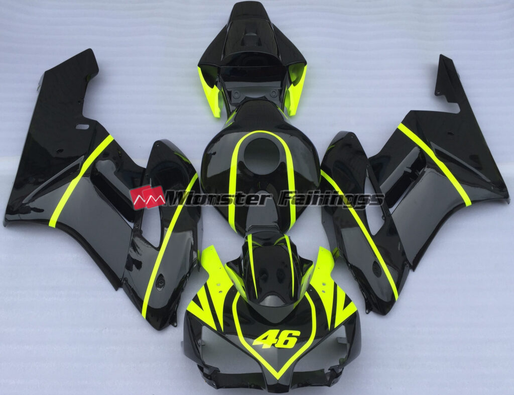 Honda CBR1000RR 2004 - 2005 All Black and High Viz ABS fairings - custom motorcycle bodywork kit by Monster Fairings