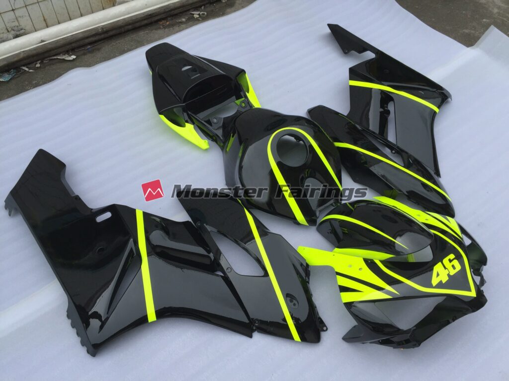 All Black and High Viz ABS fairings for Honda CBR1000RR 2004 - 2005 - premium OEM fit kit by Monster Fairings