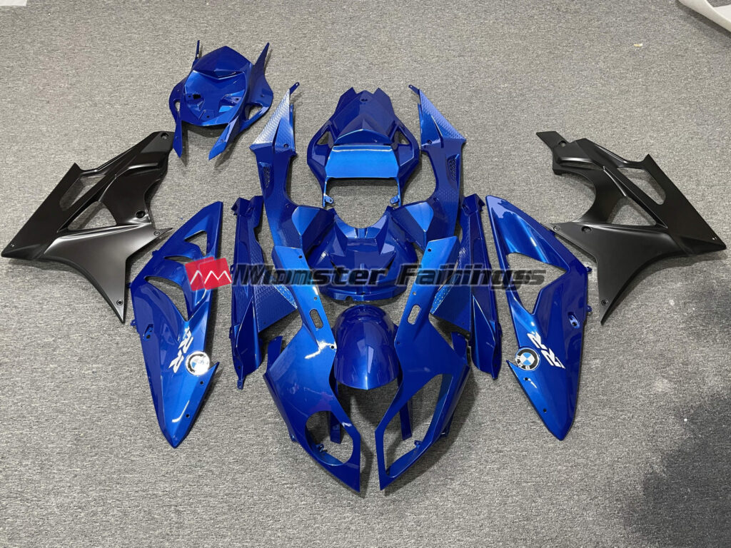 BMW S1000RR 2009 - 2014 Metallic Blue ABS fairings - custom motorcycle bodywork kit by Monster Fairings