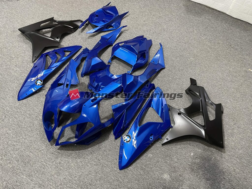 BMW S1000RR custom ABS fairings 2009 - 2014 in Metallic Blue - durable replacement kit, Monster Fairings