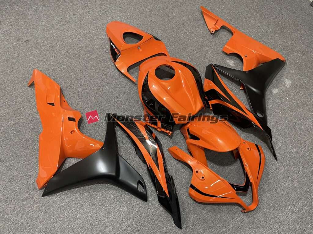 Pearl Orange OEM Style ABS fairings for Honda CBR600RR 2007 - 2008 - premium OEM fit kit by Monster Fairings