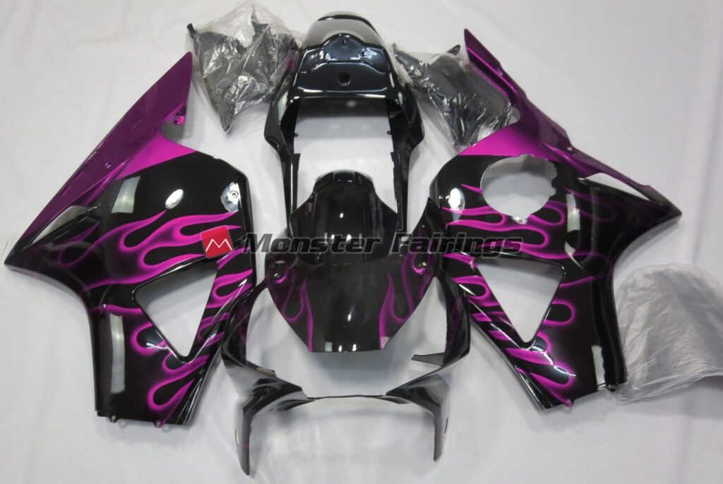 Honda CBR954RR 2002 - 2003 Pink Flame ABS fairings - custom motorcycle bodywork kit by Monster Fairings