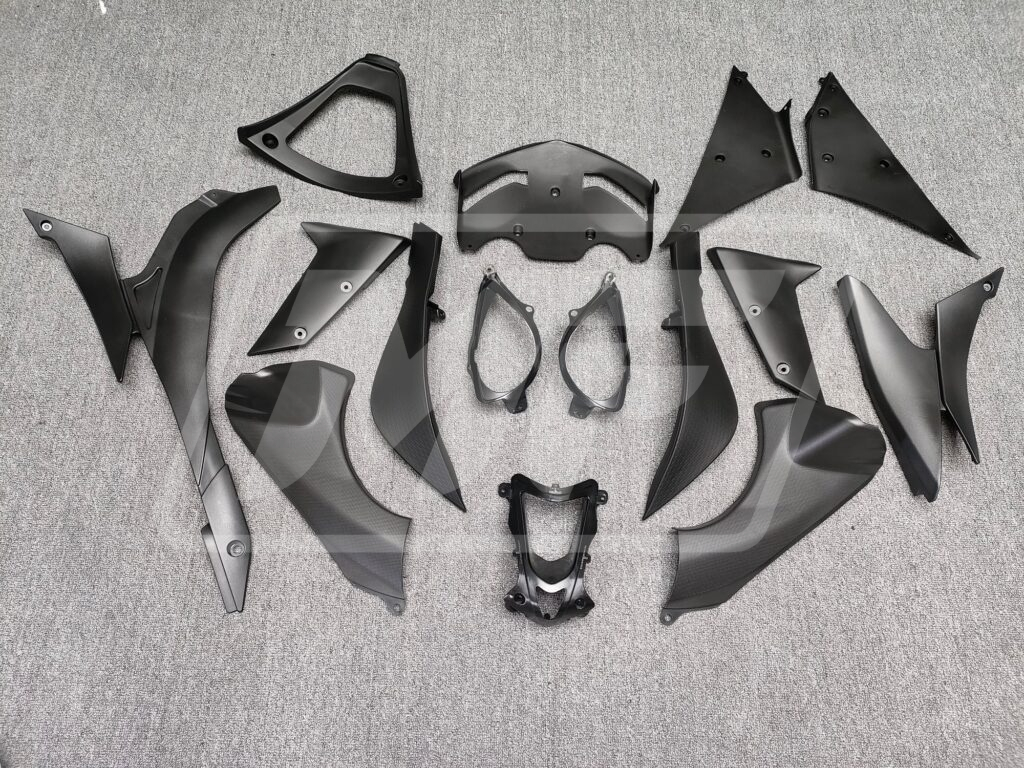 Kawasaki ZX6R 2007 - 2008 ABS fairings, Matte Gold & Black White - high - quality motorcycle kit by Monster Fairings