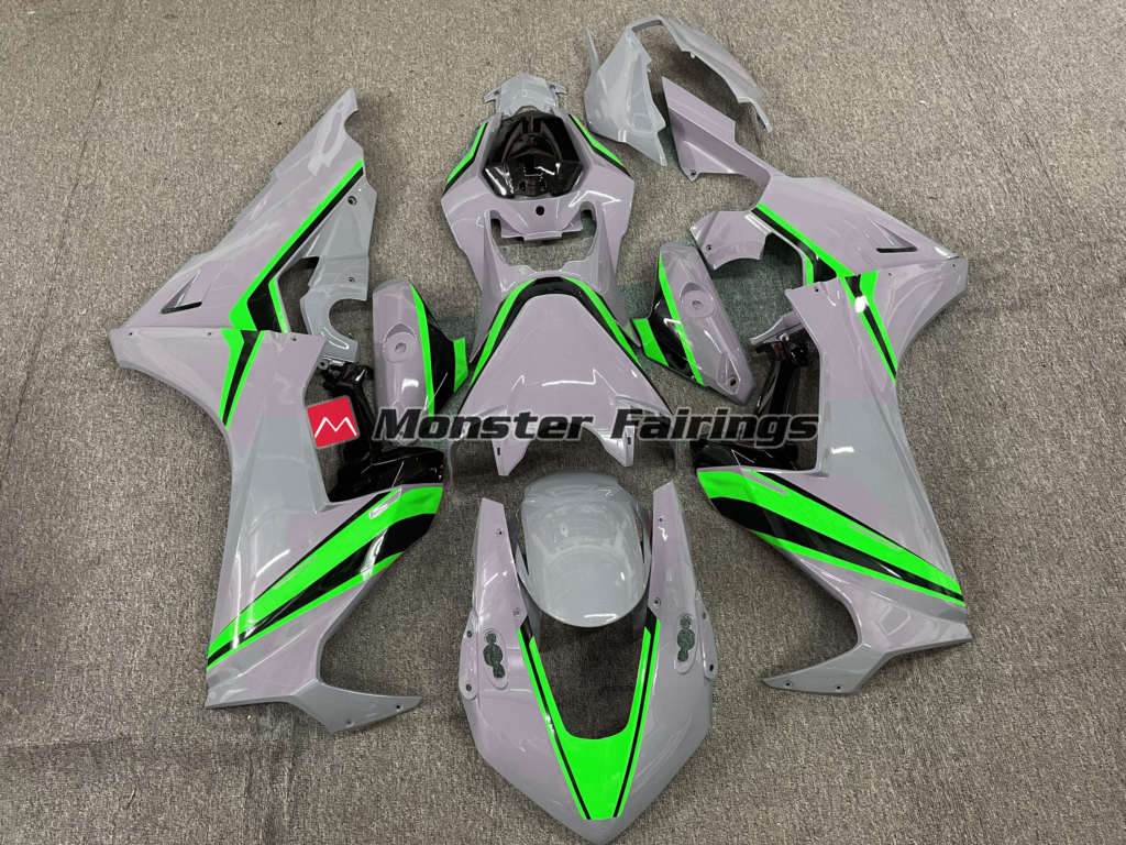 Honda CBR1000RR 2017 - 2025 Nardo Green Stripes ABS fairings - custom motorcycle bodywork kit by Monster Fairings
