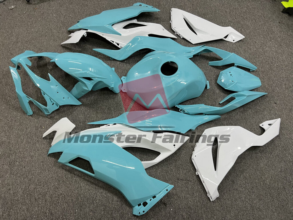 Aqua ABS fairings for Kawasaki ZX6R 2019 - 2023 - premium OEM fit kit by Monster Fairings