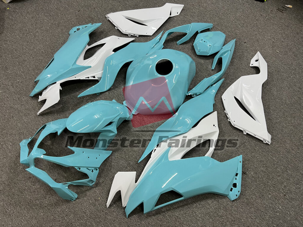Kawasaki ZX6R custom ABS fairings 2019 - 2023 in Aqua - durable replacement kit, Monster Fairings