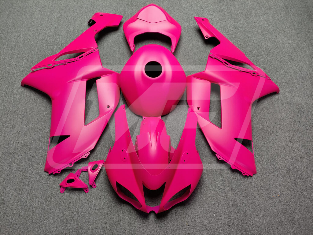 Kawasaki ZX6R 2007 - 2008 Matte Fuchsia ABS fairings - custom motorcycle bodywork kit by Monster Fairings