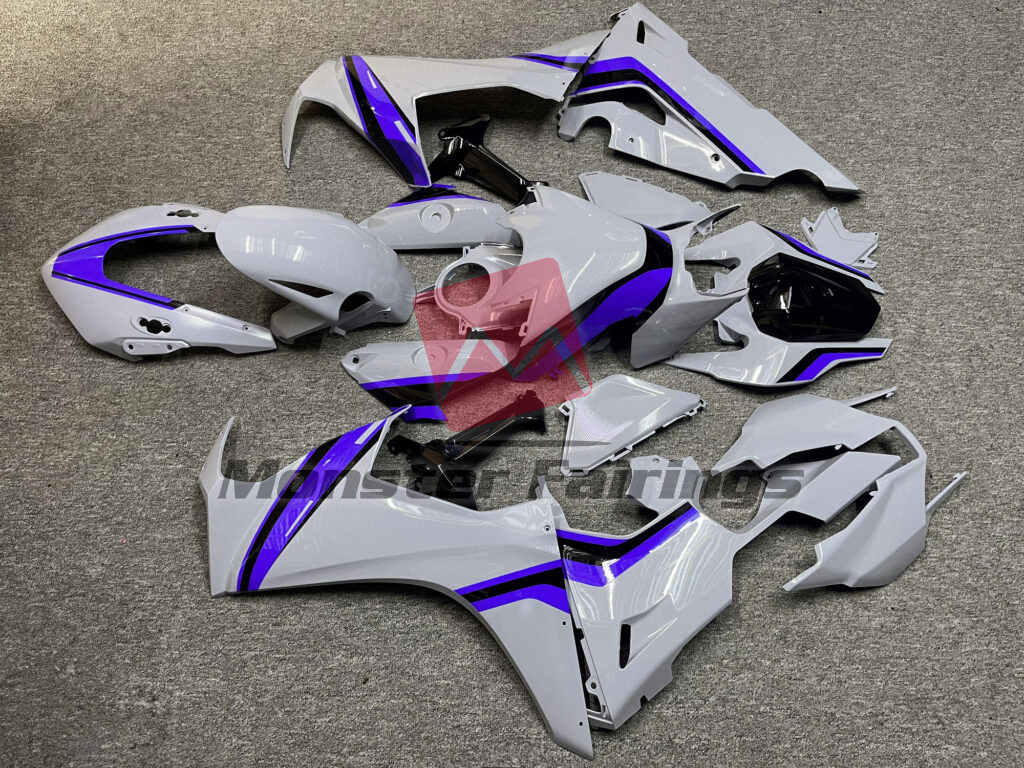 2017 - 2025 Honda CBR1000RR Gloss Nardo Gray Blue & Black fairing set - ABS injection, custom painted by Monster Fairings