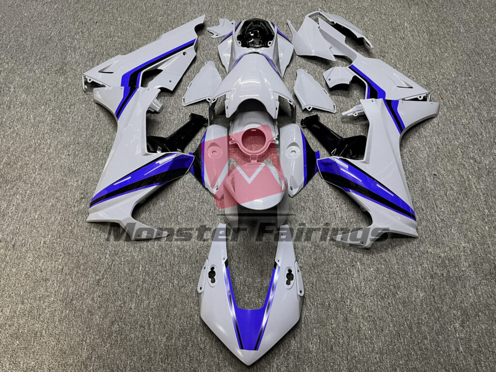 Honda CBR1000RR 2017 - 2025 Gloss Nardo Gray Blue & Black ABS fairings - custom motorcycle bodywork kit by Monster Fairings
