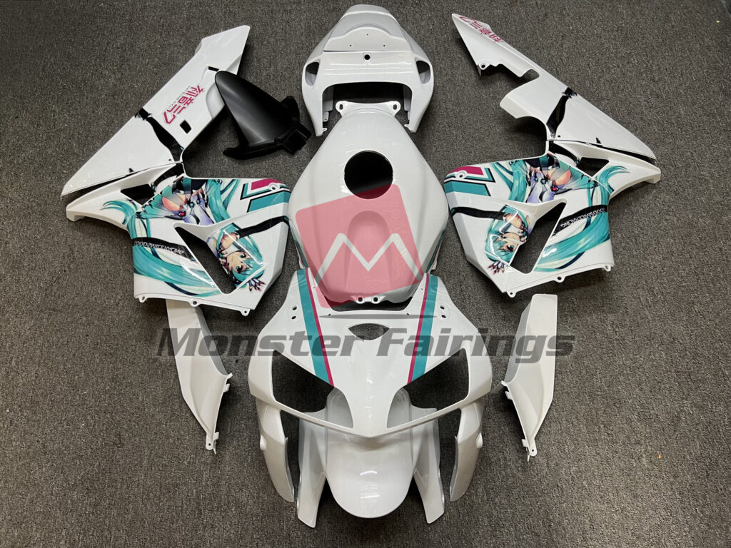 Honda CBR600RR 2005 - 2006 Gloss White Anime ABS fairings - custom motorcycle bodywork kit by Monster Fairings