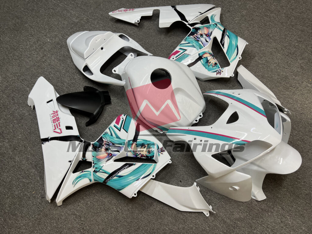 Gloss White Anime ABS fairings for Honda CBR600RR 2005 - 2006 - premium OEM fit kit by Monster Fairings