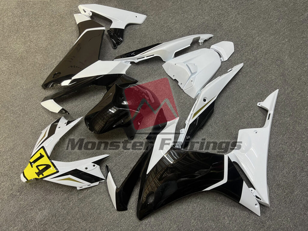 Gloss Black & White ABS fairings for Honda CBR500R 2013 - 2015 - premium OEM fit kit by Monster Fairings