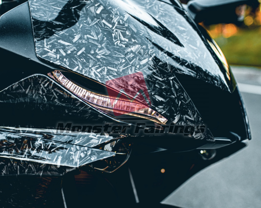 Yamaha R6 2017 - 2022 ABS fairings, Gloss Forged Carbon Fiber Style - high - quality motorcycle kit by Monster Fairings