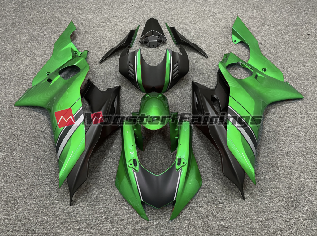 Yamaha R6 2017 - 2022 Special Green ABS fairings - custom motorcycle bodywork kit by Monster Fairings